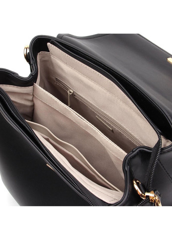 Жіноча сумка-рюкзак з ручкою на магніті 26 х 28 х 14 см 7855 чорна David Jones (370299728)