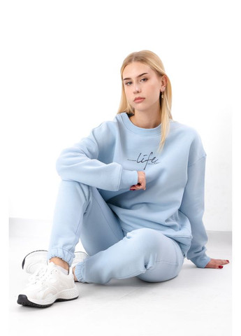 Теплый женский костюм (свитшот и брюки) однотонный с надписью HC (h001-3371-025-33) Be in fashion (362007824)