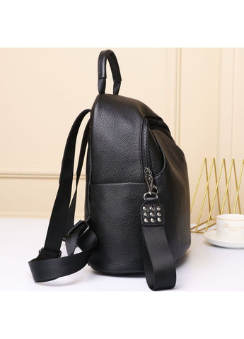 Жіночий класичний шкіряний рюкзак чорний міського типу 85378 Tiding Bag (336551935)