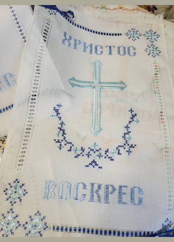 Вышитая салфетка-полотенце на пасхальную корзину (ручная вышивка) Hand Made (316262444)