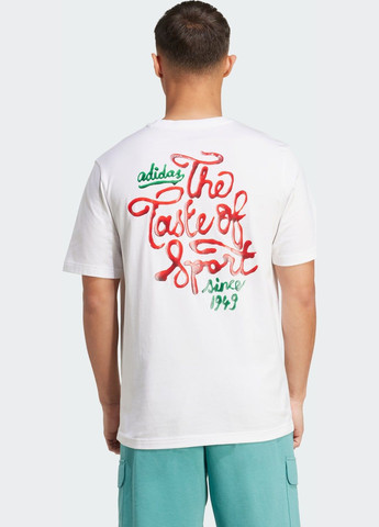 Белая футболка food sauce graphic adidas