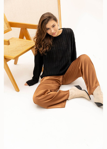 Шелковые коричневые брюки Seventeen (338792577)