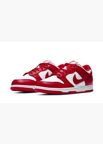 Білі кросівки чоловічі dunk low retro sp white/red cu1727-100 Nike