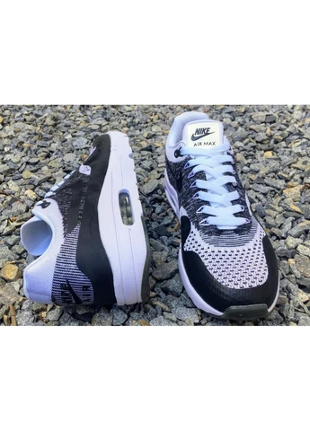 КРОСІВКИ ЖІНОЧІ NIKE AIR MAX 1 ULTRA FLYKNIT BLACK WHITE НАЙК АІР МАКС БІЛІ No Brand білі демісезони (391952666)