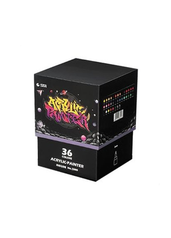 Маркери акрилові для малювання, преміум якість, набір 36 кольорів, універсальні для скла, дерева, ткани та кераміки STA (344573537)