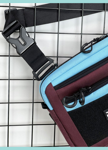 Сумка трансформер 3в1 (сумка через плече, нагрудна - слінг, бананка) для чоловіків та жінок, Бордовий Famk (328294832)