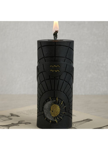 Черная восковая свеча знаки зодиака - Водолей 5Candles (322347491)