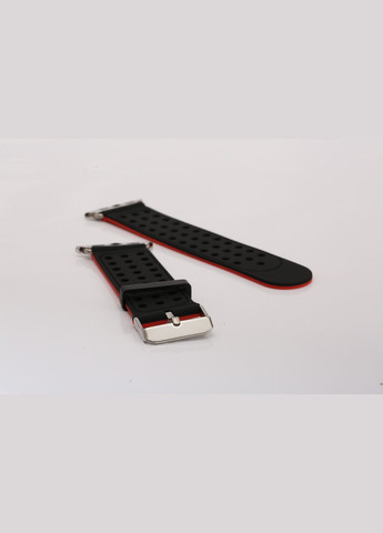 Двухсторонний ремешок с перфорацией для Apple Watch 42mm / 44mm / 45mm - Black&Red Primo (262296127)