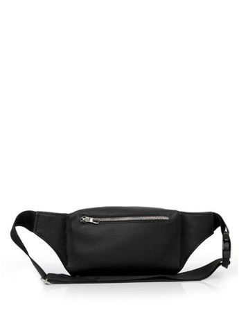 Женская сумка бананка на пояс из натуральной кожи Черная (788031512) Sambag (361244748)