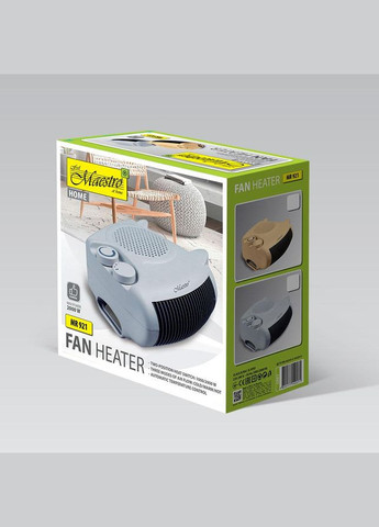 Качественный бытовой тепловентилятор обогреватель MR-921 дуйчик серый Maestro (297331836)