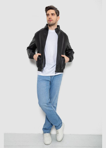 Чорна демісезонна куртка чоловіча шкіряна PAIHADUN 244R717