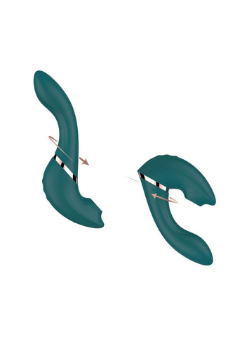 Багатофункціональний вібратор з вакуумною стимуляцією The Monarch Teal Swan (303878920)