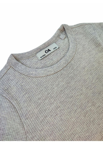 Бежевый демисезонный повседневный лонгслив C&A однотонный