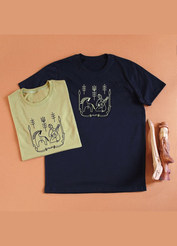 Койот мужская футболка с этнической вышивкой казак мамай койот Ladan