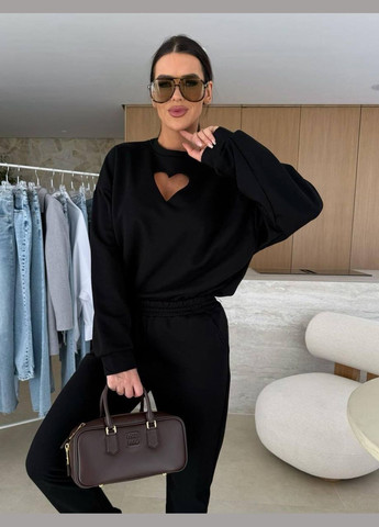 Женский костюм свитшот с вырезом сердца и джогеры Adelante (316513775)