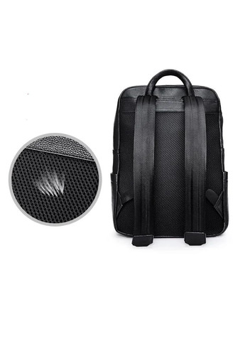 Современный мужской рюкзак из натуральной кожи для путешествий и повседневного использования Qvant 230728 - Черный Tiding Чоловічі шкіряні рюкзаки (366889837)