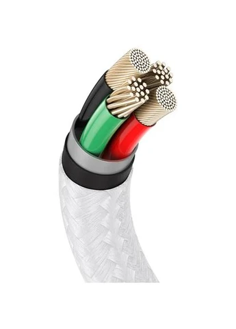 Кабель Cafule Series Metal Data Cable USB to Lightning 2.4A 2 m White (CALJK-B02) Baseus (333144140)