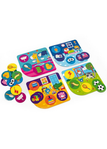 Игра настольная "Fisher Price. Лото. Мой день" VT2910-02, 4 игральных поля Vladi toys (306435763)