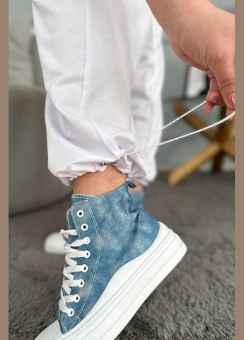Спортивні штани жіночі білого кольору Let's Shop (304726376)