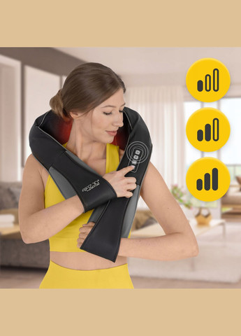 Накидка-массажер Shiatsu Pro+ для шеи и спины Black/Grey () 4FIZJO P-5907739319067 (277930395)