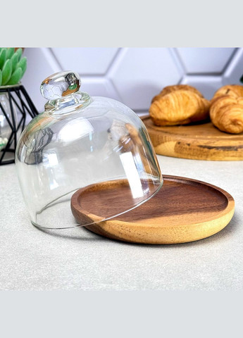 Бамбукова лимонниця зі скляною кришкою 10.5 см No Brand (321122332)