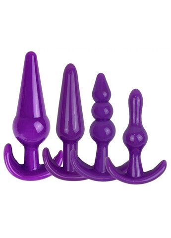 Набор анальных пробок фиолетового цвета (размер XS,S,M,L) We Love (284278182)