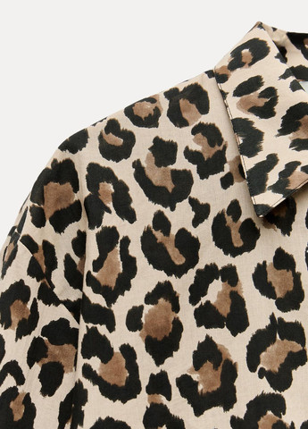 Цветная повседневный рубашка леопардовый Zara