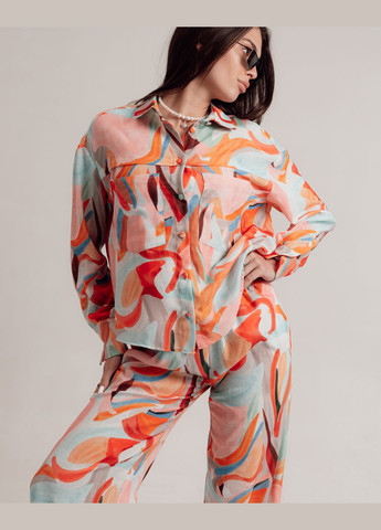 Костюм женский разноцветный (рубашка, брюки) IDYL (329996385)