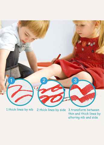 Смываемые маркеры Baby Roo 24 цвета в тубусе (JA90497) Jar Melo (338435418)