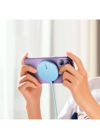 Бездротовий зарядний пристрій Simple Mini3 Magnetic Wireless Charger 15W Blue (CCJJ040303) [90316] Baseus (400982151)