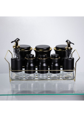Набор для специй на металлической подставке контейнеры для приправ и масел органайзер для кухни Yiwu (370432491)
