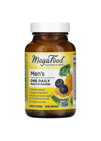 Вітаміни та мінерали Men's One Daily, 60 таблеток MegaFood (293417017)
