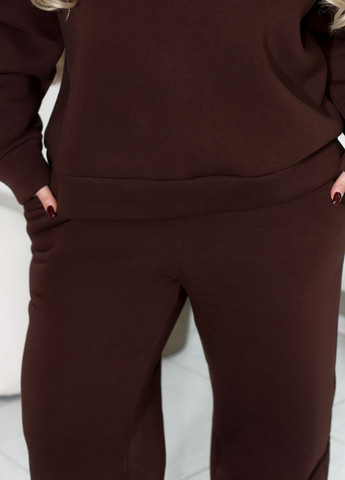 Спортивний костюм жіночий зимовий на флісі (худі + штани) No Brand (367959725)