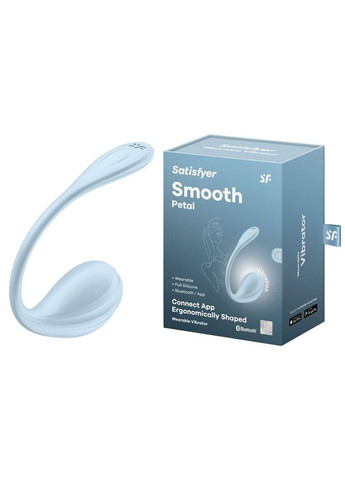 Смарт-віброяйце Smooth Petal Connect App Light Blue Satisfyer (322167132)
