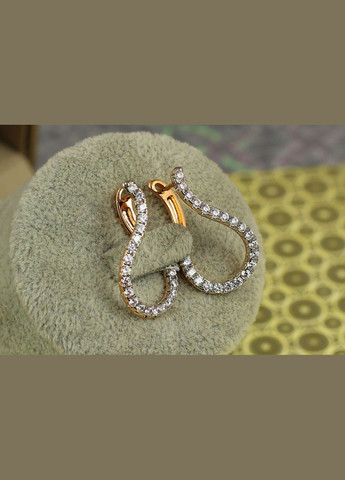 Серьги Дужка с родием 2,8 см золотистые Xuping Jewelry (316434129)