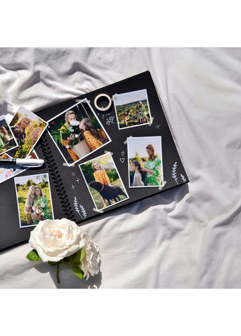 Фотоальбом DIY Чорний Велюровий | Альбом з чорними сторінками | альбом для фото 24х25 см.+ 18 фото Your Magnets (351507925)