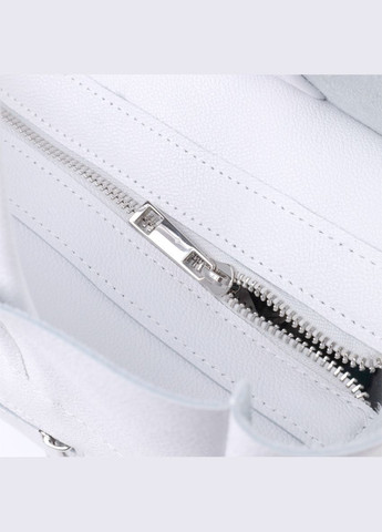 Практична сумка-шопер із натуральної шкіри біла 22844 Shvigel (329197397)