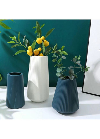 Ваза для квітів 14279 16х20 см синя No Brand (320099562)