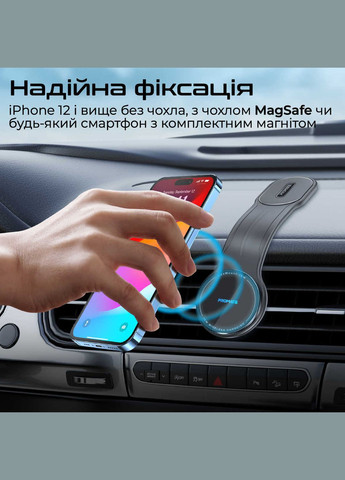 Бездротовий зарядний пристрій Laxmount-15W MagSafe Black Promate (336952868)