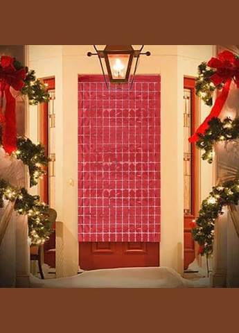 Дождик для фотозоны кубиками на стену 2 м на 1 м красный Jannet Дощик (316580333)