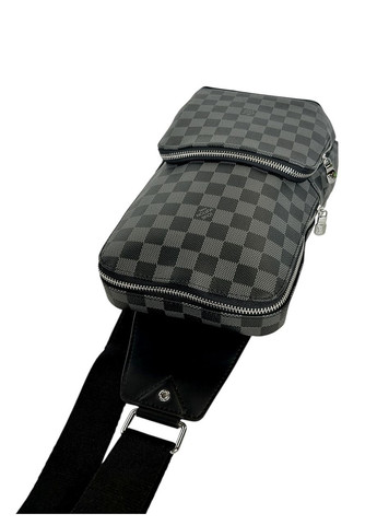 Чоловіча нагрудна сумка з єко-шкіри 2195A(NEW) чорна 31 х 20 х 11 No Brand (372744545)