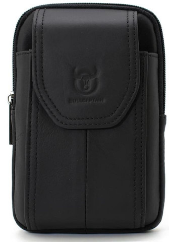 Сумка чехол для телефона на ремень мужская с карабином кожаная маленькая сумочка Черный 35929 BULL (337671208)