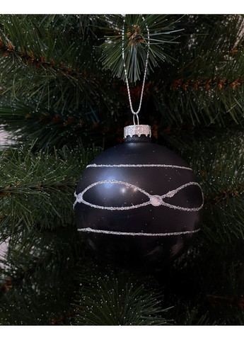 Елочный стеклянный шарик Chomik 8 см для новогоднего декора украшение для елки ProDobro (367265495)