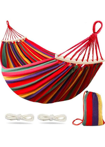 Гамак у гавайському стилі з поперечиною 200×80 см червоний (2104618619) No Brand (351363085)