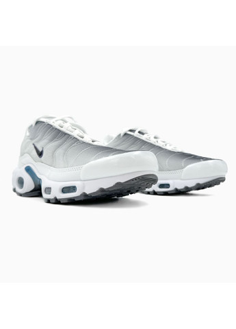 Сірі Осінні кросівки чоловічі nike air max tn plus grey / white / blue найк аір макс тн плюс No Brand