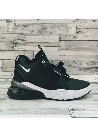 КРОСІВКИ ЖІНОЧІ NIKE AIR FORCE 270 BLACK WHITE 2 НАЙК АІР ФОРС 1 ПРЕМІУМ No Brand чорні демісезони (367168726)