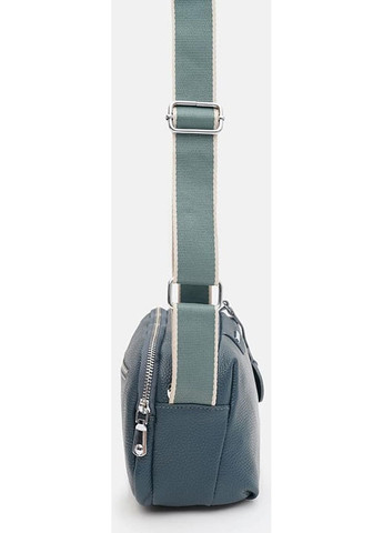 Сумка кросс-боди через плечо из натуральной кожи женская маленькая Синий 40274 Borsa Leather (361970345)