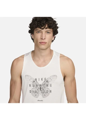 Белая мужская майка rise 365 running division white Nike