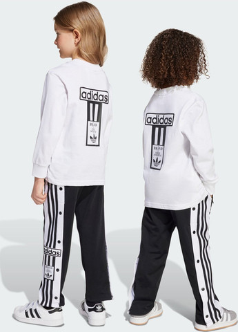 Чорна демісезонна комплект: лонгслів і штани adibreak adidas