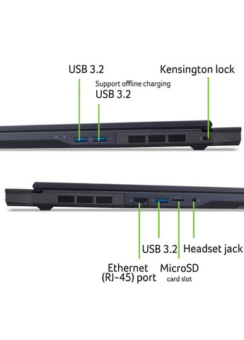 Ноутбук Predator Helios Neo 18 PHN18-72 18" WQXGA IPS, Intel U9-275HX, 64GB, F2TB, NVD5070-8, Lin, черный Acer (363833982)